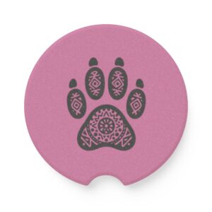 Stylish Soapstone Car Coaster with Paw Print Design, Unique Car Accessory, Gift for Pet Lovers, Custom Coasters for Cars, Animal [...]