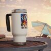 Two By Two Logo Travel Mug - 14oz Stainless Steel with Handle, Animal Lovers Gift, Animal Rescue - Image 3
