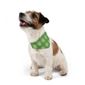 Stylish Pet Bandana Collar - Green Paw Print Design for Dogs, Dog/Cat Lover Gifts