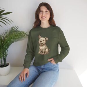 Cozy Crewneck Cute Puppy Sweatshirt, Dog Lover Gifts, Dog Rescue