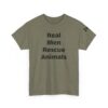 Real Men Rescue Animals T-Shirt, Dog Lover, Animal Rescue Gift - Image 2