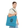 Paw Print Tote-Teal, Animal Lover Gift, Dog Lover, Cat Lover - Image 9