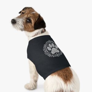 Paw Print Pet Tank Top, Cute Dog Shirt, Pet Summer Outfit, Cozy Pet Apparel, Perfect for Dog Lovers