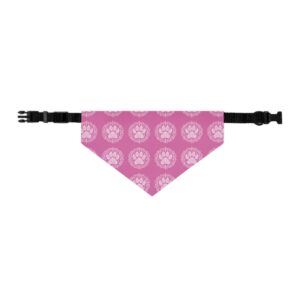 Cute Pet Bandana Collar for Dogs - Pink Paw Print Design, Adjustable Dog Scarf, Pet Accessory for Holidays, Dog Lovers Gift, Fun Dog Fashion