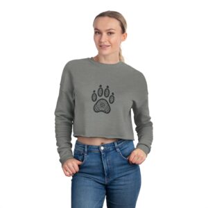 Cropped Sweatshirt with Paw Print Design, Cozy Crop Top for Pet Lovers, Ideal Gift for Animal Enthusiasts, Perfect for Casual Wear, [...]