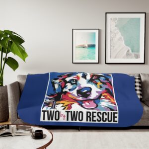 Two By Two Rescue Sherpa Blanket, Animal Lover Gifts, Animal Rescue