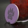 Stylish Soapstone Car Coaster with Paw Print Design, Unique Car Accessory, Gift for Pet Lovers, Custom Coasters for Cars, Animal [...] - Image 3