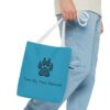 Paw Print Tote-Teal, Animal Lover Gift, Dog Lover, Cat Lover - Image 12