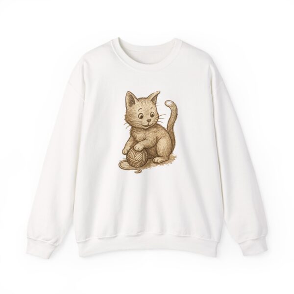 Cute Cat Cozy Crewneck Sweatshirt, Cat Lover Gift, Animal Rescue