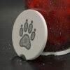 Stylish Soapstone Car Coaster with Paw Print Design, Unique Car Accessory, Gift for Pet Lovers, Custom Coasters for Cars, Animal [...] - Image 3