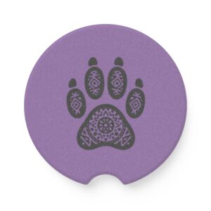 Stylish Soapstone Car Coaster with Paw Print Design, Unique Car Accessory, Gift for Pet Lovers, Custom Coasters for Cars, Animal [...]