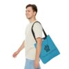 Paw Print Tote-Teal, Animal Lover Gift, Dog Lover, Cat Lover - Image 6