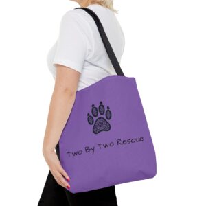 Paw Print Tote-Purple, Animal Lovers Gift, Two By Two Rescue