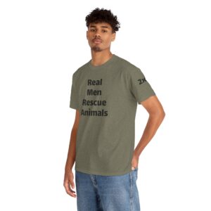 Real Men Rescue Animals T-Shirt, Dog Lover, Animal Rescue Gift