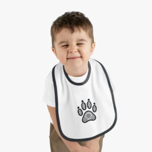 Woodland Creature Bib, Cute Baby Bib, Animal Print Bib, Toddler Feeding Bib, Baby Shower Gift, Kids Feeding Accessories