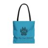 Paw Print Tote-Teal, Animal Lover Gift, Dog Lover, Cat Lover - Image 7