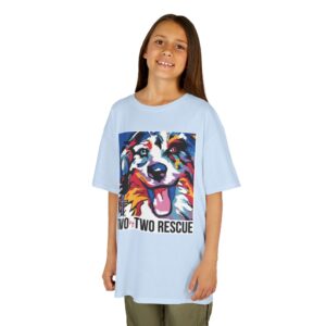 Colorful Dog Rescue Kids Tee | Adorable Animal T-Shirt, Perfect for Pet Lovers, Gifts for Kids, Fun Summer Wear, Rescue Dog Tee